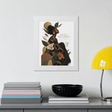Black Woman Wall Art Poster, Still Becoming Botanical Framed Poster, Afrocentric Self Love Print, Neutral Boho Affirmation Decor thumbnail 3