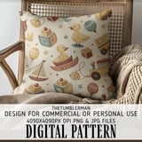 Nostalgic Nursery Play Digital Pattern Size Bundle Png thumbnail 5