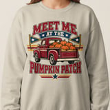 Meet Me At The Pumpkin Patch Sweatshirt, Retro Fall Truck Hoodie, Vintage Autumn Graphic Tote Bag, Cozy Country Farmhouse Fall Outfit thumbnail 4