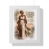 Black Woman Empowerment Wall Art Poster, Framed Poster with Inspirational Quote Starting from Experience Print, Healing Aesthetic Decor thumbnail 5