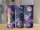 Personalized Halloween Tumbler, Tarot Reader Gift, Witch Tumbler, Gothic Tumbler, Spooky Season, Name Tumbler, Raven Tumbler, Moon Tumbler thumbnail 1