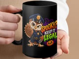 Spooky Keep It Legal Police Owl Mug thumbnail 15