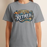 Officially Retired T-Shirt | Tropical Retirement Gift for Men Women | New Chapter Golden Years Tee | Beach Vacation Mode Shirt thumbnail 5