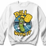Pickleball Gildan Crewneck Sweatshirt, Dill With It, Court Warm Up thumbnail 2