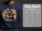 Swedish American Halloween Sweatshirt and T-shirts, Fika and Freedom, Witch with Ghosts, American Flag, Swedish Flag, Halloween Sweatshirt thumbnail 6