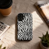 Zebra Print Tote Bag Aesthetic & Phone Case, Black White Animal Pattern, Trendy Y2K Style Purse, Wild Fashion Accessory Gift for Her thumbnail 15