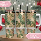Woven Monstera Tropical Digital Design Size Bundle Png thumbnail 8