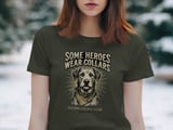 Some Heroes Wear Collars Dog Lover T-Shirt | Rescue Pet Owner Gift | Vintage Dog Mom Dad Tee | Second Chance Club Animal Advocate Top thumbnail 4