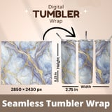 20 oz Marble Tumbler Wrap, Gold Veins Sublimation, Straight Tapered Design, Skinny Tumbler png, Marble Digital Paper, Instant Download thumbnail 5