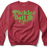Pickleball Gildan Crewneck Sweatshirt, Pickle Ball, Court Warm Up thumbnail 5
