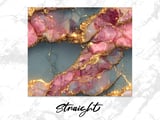 20 oz Skinny Tumbler Wrap, Agate Stone Sublimation Design, Gold Veins, Straight and Tapered Wrap png, Digital Download thumbnail 3