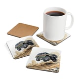 Grand Wagoneer Corkwood Coaster Set, The Waggy Off Roading, Car Coasters, Man Cave Decor, Car Lover Gift, SUV Coaster Set, Drink Coasters thumbnail 3