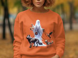Halloween Ghost T-Shirt, Spooky Dog Skeleton Design, Funny Halloween Tee, Costume Shirt, Ghost and Pets, Canine Lover, October Vibes thumbnail 2