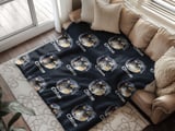 Custom Pet Blanket from Photo, Personalized Dog or Cat Portrait Blanket with Name, Dog Memorial Gift, Pet Sympathy Gift, Dog Mom Blanket thumbnail 9