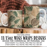 Abstract Jungle Leaf Digital Design Size Bundle Png thumbnail 4