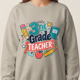 3rd Grade Teacher Shirt, Third Grade Team Crewneck Sweatshirt, Back To School Gift For Elementary Educator, Teacher Appreciation Tee thumbnail 4