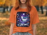Ghost on Scooter T Shirt, Halloween T Shirt, Spooky Season Shirt, Cute Halloween Shirt, Ghostly Adventures, Funny Halloween Shirt thumbnail 1