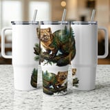 American Marten 40oz Tumbler Wrap Design | Forest Animal Sublimation PNG | Naturecore Digital Download for Tumbler Makers thumbnail 9