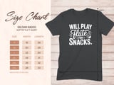 Will Play Flute For Snacks Graphic Tee thumbnail 14