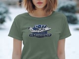 C-17 Globemaster T-Shirt, Military Cargo Plane Air Force Veteran Gift, Aviation Enthusiast Apparel, Patriotic Jet Plane Graphic Tee thumbnail 1
