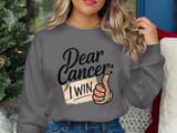 Cancer fighting t-shirt, Dear Cancer I Win Tee, Cancer Awareness, Thumbs Up, Motivational Shirt, Inspirational, Fight Cancer T-Shirt thumbnail 1
