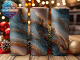 20 oz Skinny Tumbler Wrap Sublimation Design, Marble Stone Look, Gold Veins, Straight and Tapered Wrap png, Instant Download Digital thumbnail 2
