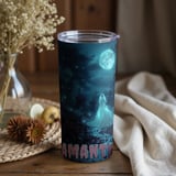 Personalized Halloween Tumbler, Spooky Ghost Tumbler, Custom Name Halloween Gift, Moon Bats Tumbler, Personalized Halloween Party thumbnail 3