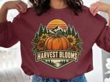 Vintage Fall Pumpkin Sweatshirt, Retro Harvest Blooms Hoodie, Cozy Autumn Mountain Graphic Tote Bag, Cute Cottagecore Floral Halloween Gift thumbnail 10