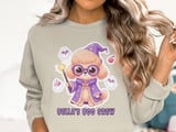 Cute Poodle Wizard Sweatshirt, Halloween Dog Graphic, Kids and Adults Magical Apparel, adult and kid size t-shirts thumbnail 2