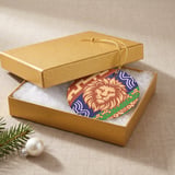 Lion Ornament, Boho Leo Zodiac Decor, African Safari Wildlife Holiday Keepsake, Tribal Lion Gift for Astrology and Big Cat Lovers thumbnail 7