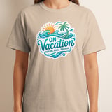 On Vacation Explore Relax Discover T-Shirt | Tropical Beach Summer Travel Tee | Wanderlust Holiday Outfit | Vacation Mode Gift thumbnail 7