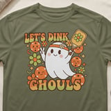 Pickleball Sport-Tek Performance Tee, Let's Dink Ghouls, Spooky Retro Fall Open Play Court Apparel thumbnail 4