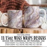Purple Gold Marble Tumbler Design, Digital Paper, Watercolor Background, Floral Scrapbook, Junk Journal, Printable Tumbler Png, Digital thumbnail 4