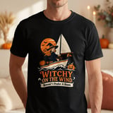 Witchy On The Wind Broom Prefer A Boom Sailing Witch Ocean Graphic Crewneck Sweatshirts thumbnail 12