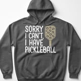 Pickleball Gildan Fleece Hoodie, Sorry I Can't, I Have Pickleball, Leopard Print Paddle Court Pullover thumbnail 4