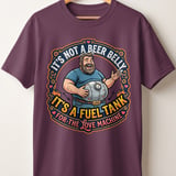 Funny Beer Belly T-Shirt for Men | Dad Bod Fuel Tank Love Machine Tee | Humorous Husband Gift | Father's Day Sarcastic Joke Shirt thumbnail 1