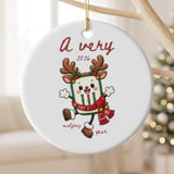 Mahjong Christmas Ornament 2026, Cute Mahjong Reindeer Holiday Tree Decor, Game Night Player Keepsake, Festive Mahjong Tile Lover Gift thumbnail 2