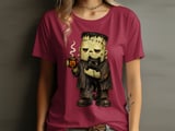 Spooky Monster Coffee Cat Tee thumbnail 4