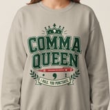 Comma Queen Shirt, Proofreading is My Superpower T-Shirt for English Teacher, Editor, Writer, Funny Grammar Lover Sweatshirt Gift thumbnail 4