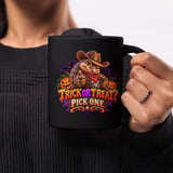 Cowboy Armadillo Trick Or Treat Mug thumbnail 1