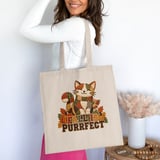 Fall Is Purrfect Sweatshirt, Quilted Cat Hoodie, Cute Autumn Cat Tote Bag, Cozy Fall Season Crewneck, Thanksgiving Cat Mom Gift thumbnail 4