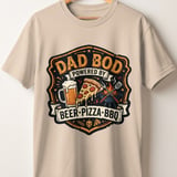 Dad Bod Powered By Beer Pizza BBQ T-Shirt, Funny Father's Day Gift, Husband Birthday Shirt, Grill Master Apparel thumbnail 4