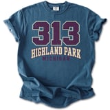 313 Highland Park Michigan Tee thumbnail 5