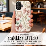 Digital Pattern, Digital Bundle, Macarons, Tea Cup, Floral, Bows, Seamless Pattern, Digital Paper, Commercial Use, Personal Use thumbnail 6