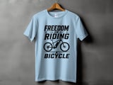 Freedom Is Riding a Bicycle | Electric Mountain Bike T-Shirt thumbnail 12