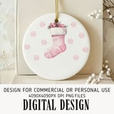 Baby First Christmas Stocking Digital Art thumbnail 1