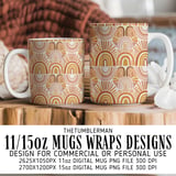 Digital Boho Rainbow Pattern, Digital Bundle Pattern, Seamless Rainbow Design, Abstract Rainbow Clipart, Kids Rainbow Wallpaper, Modern thumbnail 4