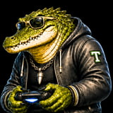 Crocodile Gamer Shirt for Boys, Funny Virtual Reality Gaming Tee, Kids Birthday Gift, Pixo League by Farron House thumbnail 19