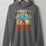 Pickleball Sport-Tek Performance Hood, Crazy Pickleball Lady, Lightweight Hoodie thumbnail 5