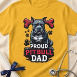 Proud Pitbull Dad Tee | Pit Bull Dad Shirt | Pittie Dad Gift | Dog Dad Shirt thumbnail 3